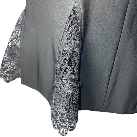 Gorgeous! Designer Yigal Azrouel Black Lace Panel Off Shoulder Dress Siz… - Picture 7 of 12